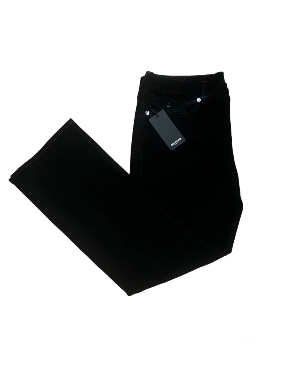 True Religion Black Relaxed Straight Jeans